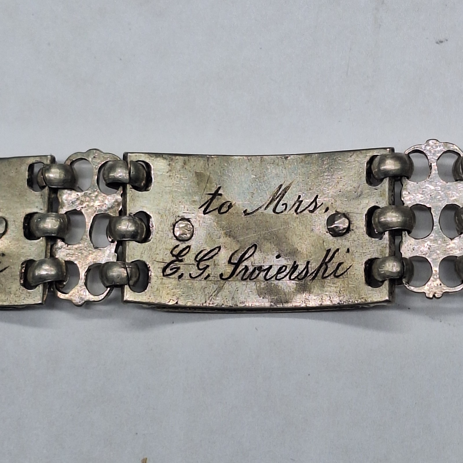 1942 WWII Operation Torch Casablanca Morocco Riveted Mixed Metal Gold Bracelet