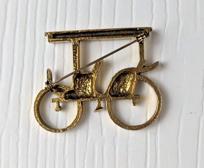Zentall Horseless Carriage Brooch Vintage Antique Car Surrey Collectible
