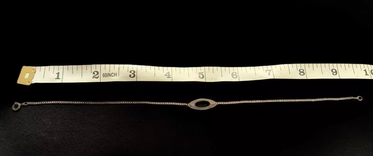 Avon 1978 Oval Accent Silvertone Anklet 9½” Ankle Bracelet NIB Vintage Old Stock