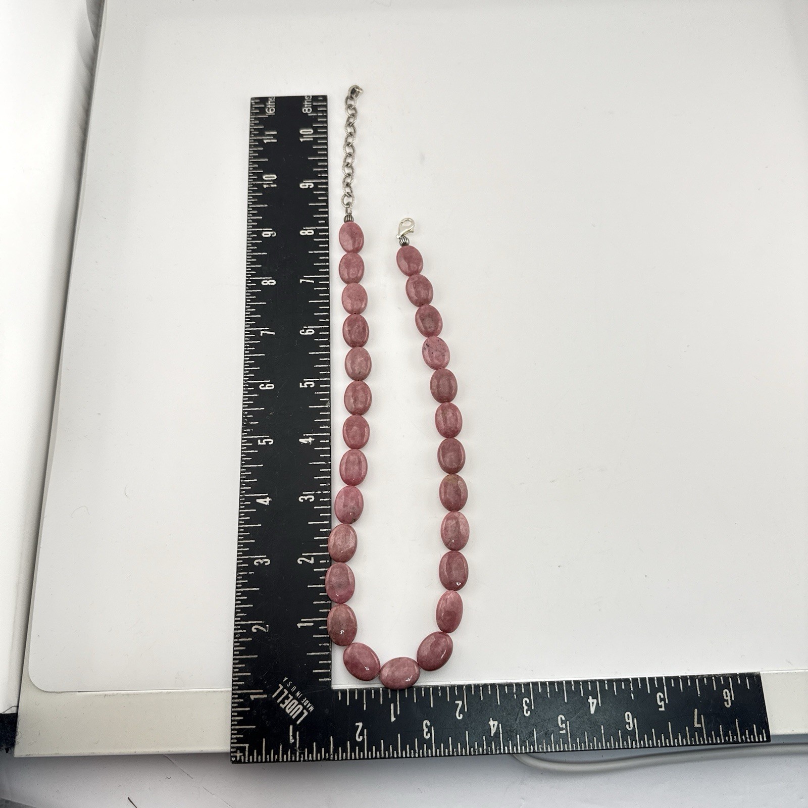 Carolyn Pollack Necklace Set Pink Rhodonite Sterling Silver 925 Pendant Beaded