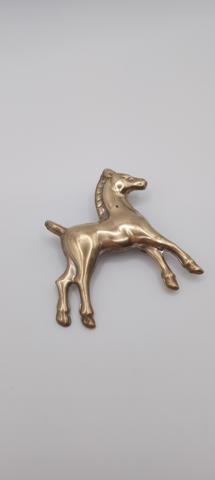 Small Spirited Horse Brooch Gold Tone equestrian, colt, foal, western
