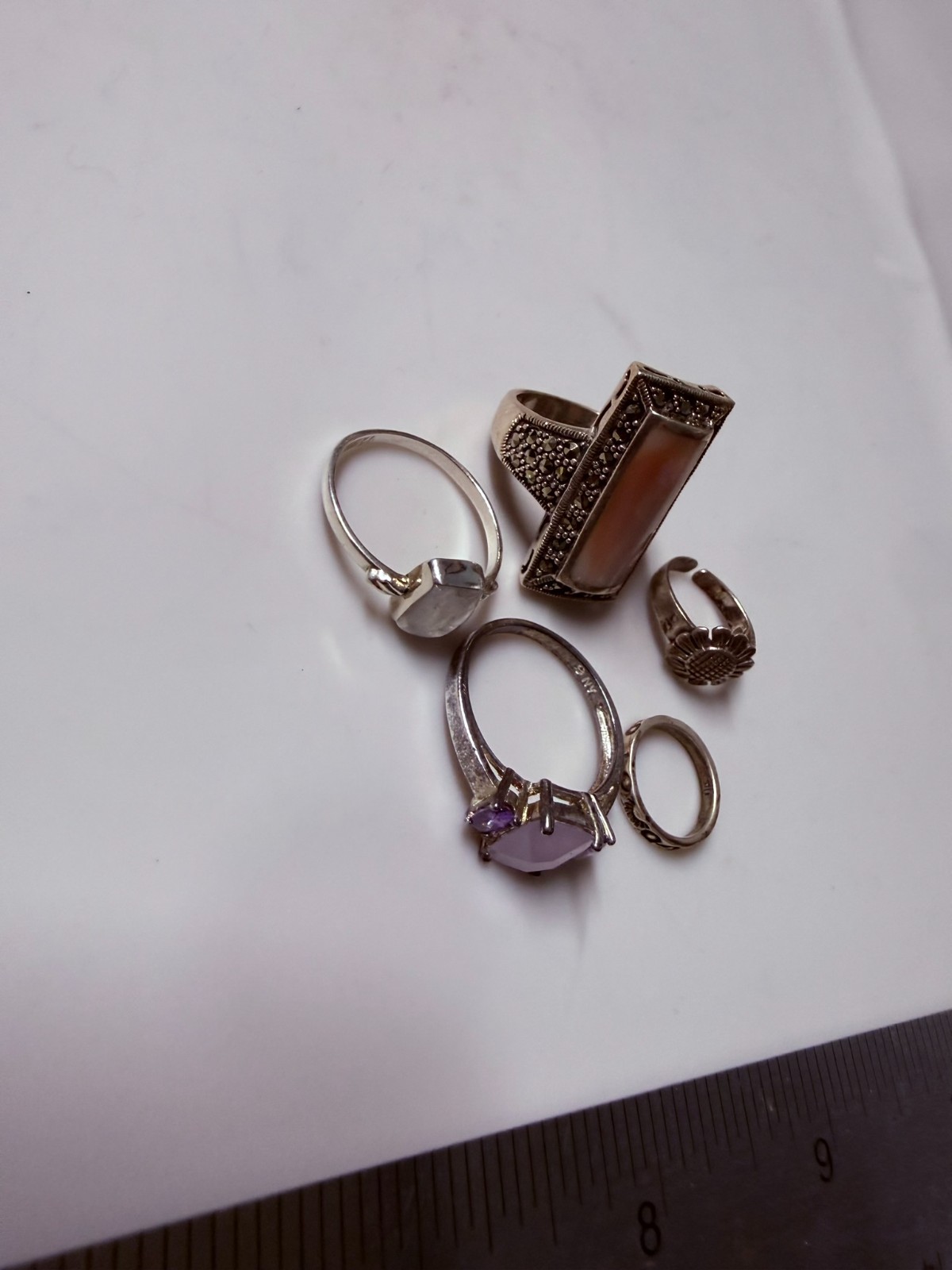 Collection Lot Amazing Vintage and Modern Sterling Silver Rings #Decor – W5
