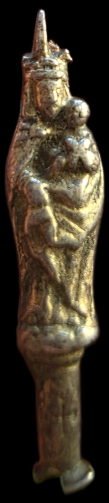 Fine Antique 18Th Century Silver Virgin Mary & Baby Jesus Pendant Ca 1700