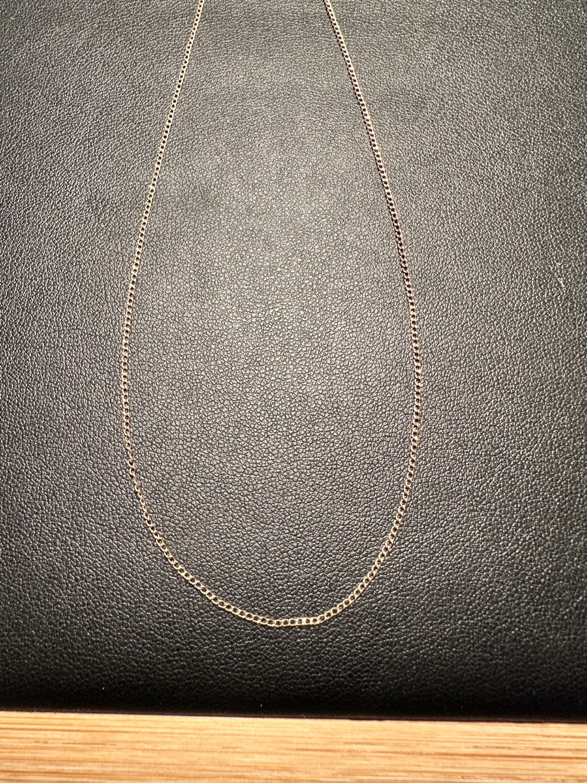 Vintage 1/20 12K Gold Filled Curb Chain Necklace Fine Delicate – 13″