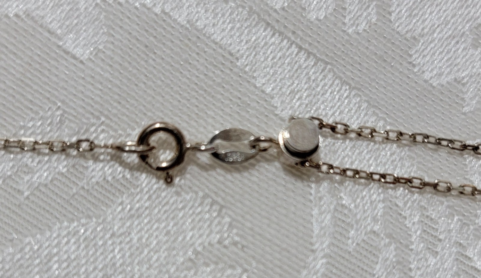 VTG 925 SWIRL DOUBLE HEART PENDENT CLEAR STONES W/925 ADJUSTIBLE CHAIN NECKLACE