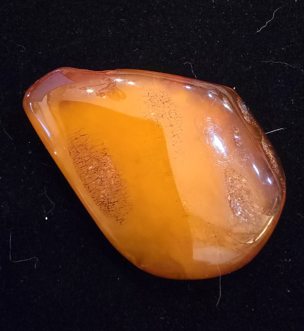 Vintage Natural Butterscotch/Honey Baltic Amber Brooch/Pin 25.5G Hand-Polished