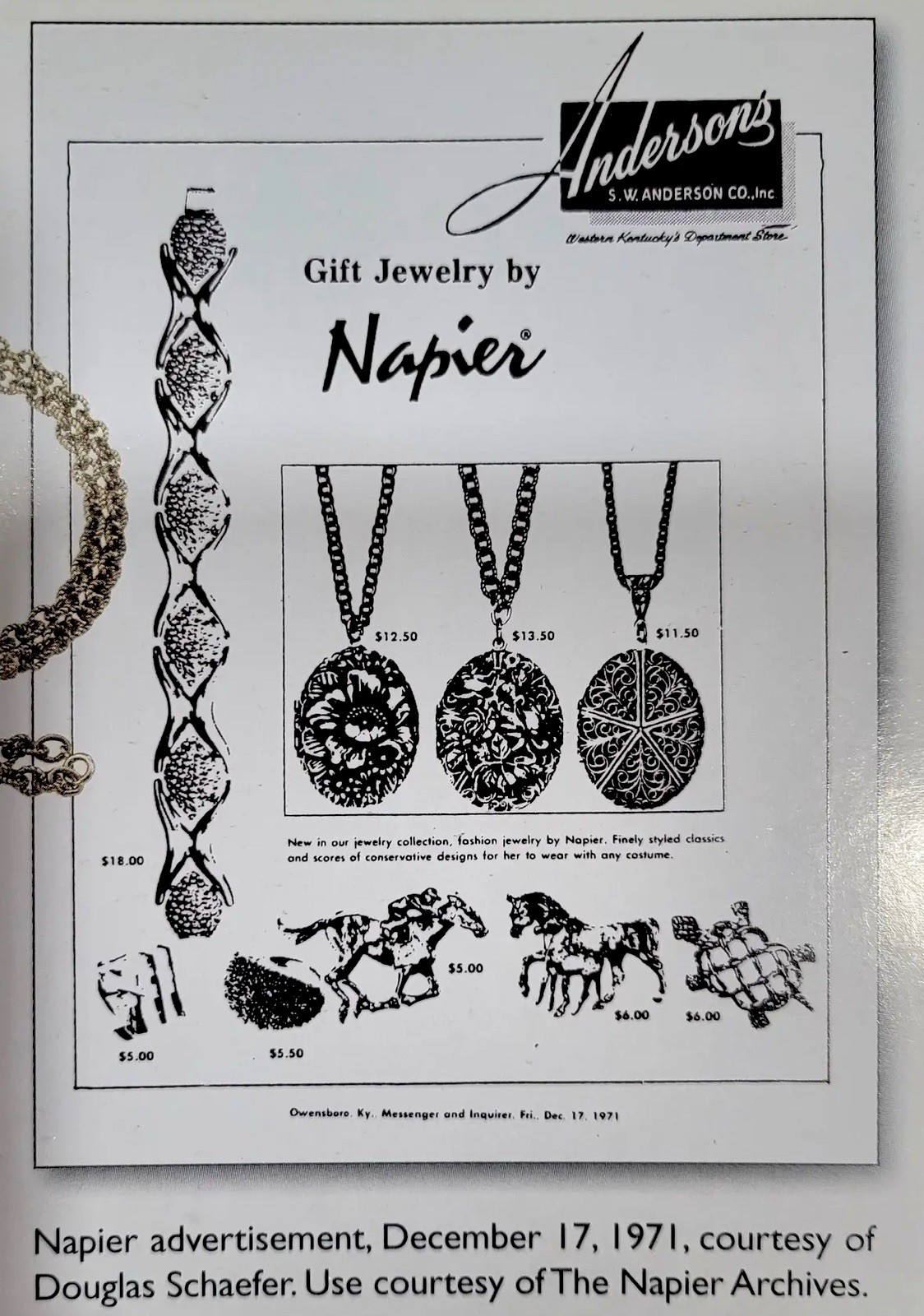 Vintage Napier Locket , Roses 1971 Filigree Long 29″ Dark Silver Tone READ