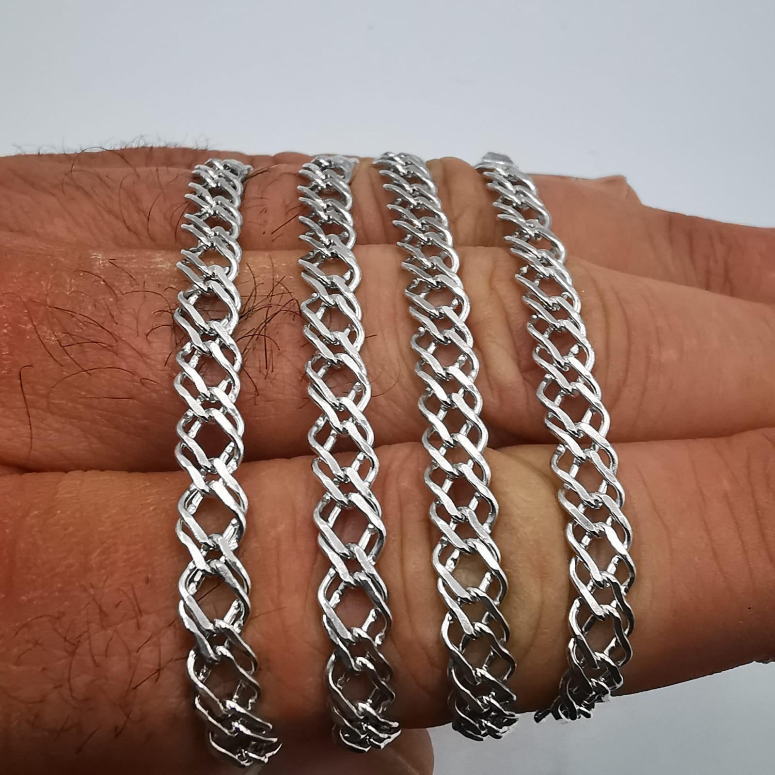 925 Sterling Silver Wheat Spiga Chain Necklace Statement Vintage Hallmarked