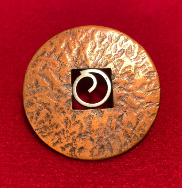 Lot of 2 Vintage Mid-Century Modernist Artisan Brooches – Includes “NERD”