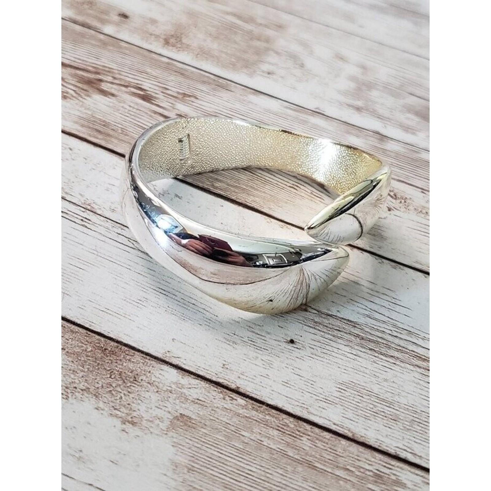 Vintage Hinged Bracelet / Bangle – ** Discolored**