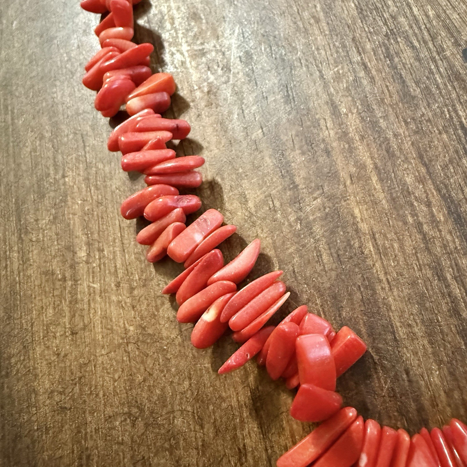Vintage Red Bamboo Coral Necklace – 22.25”
