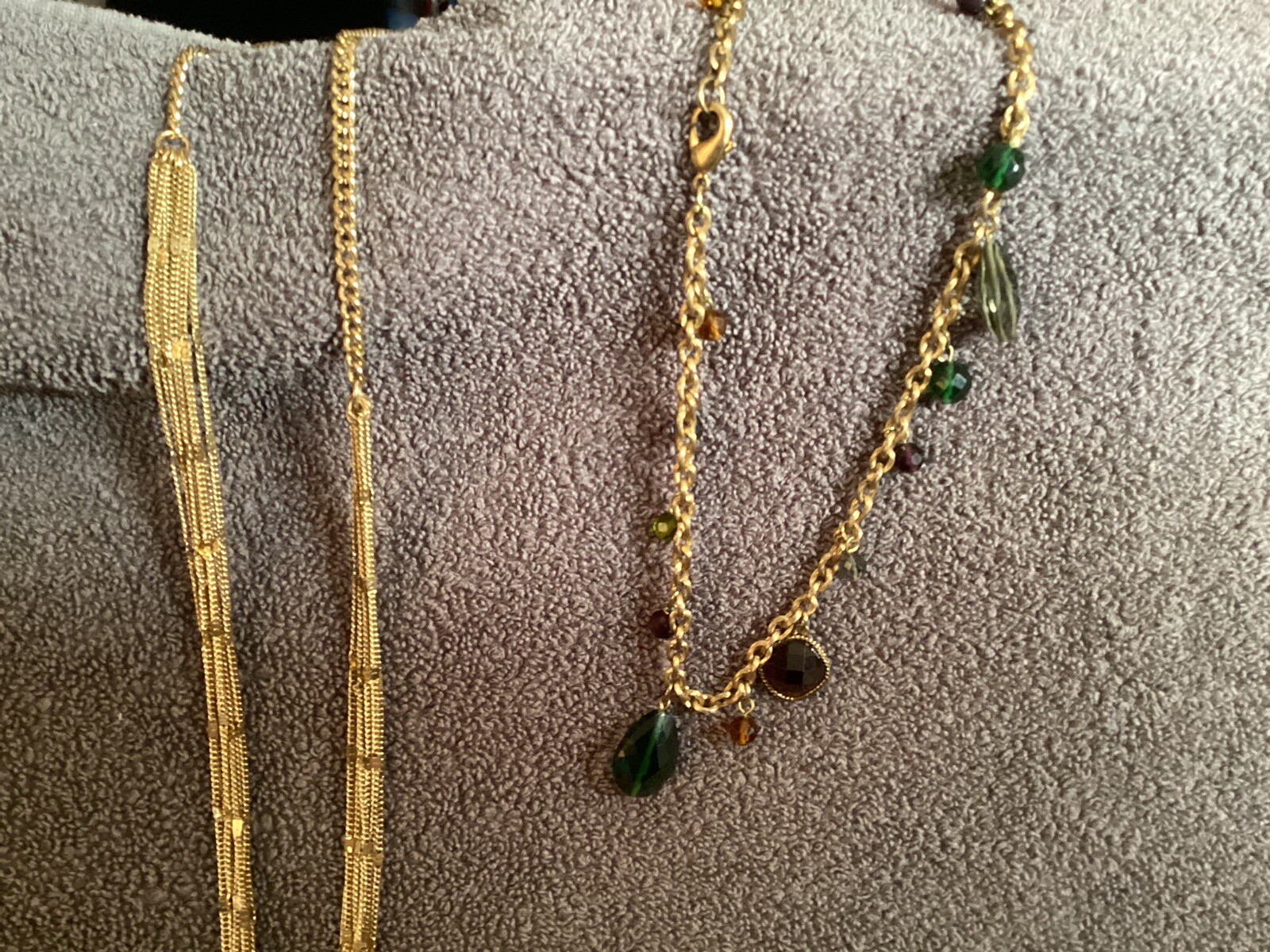 Lot of 3 vintage womens flapper costume jewelry necklaces