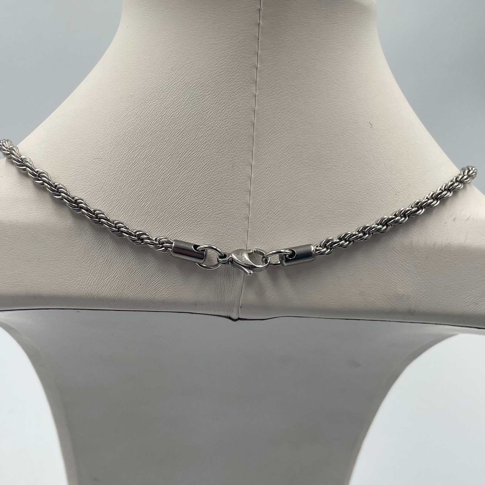 Vintage Y2K Stainless Steel Multi Strand Layered Chain Statement Necklace Retro