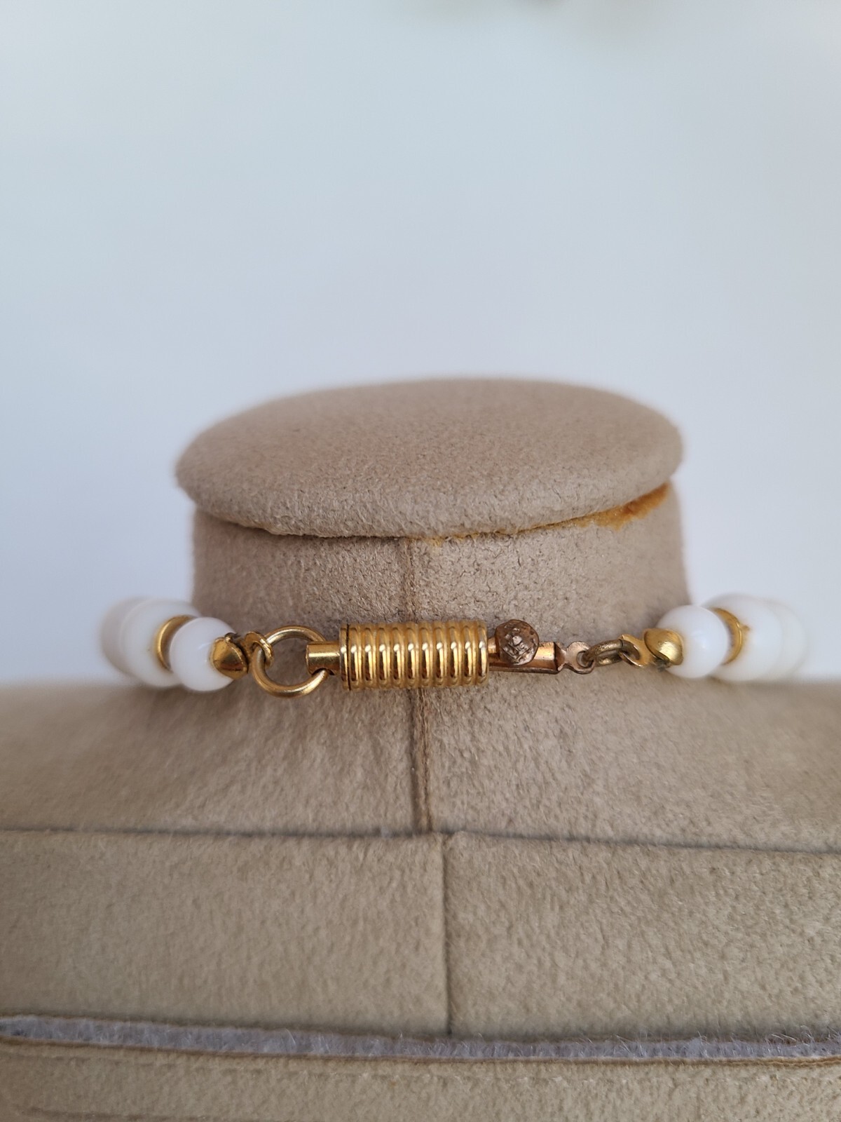 Vintage ORENA PARIS Gold Tone Enamel Necklace – Glass Beads Estatement