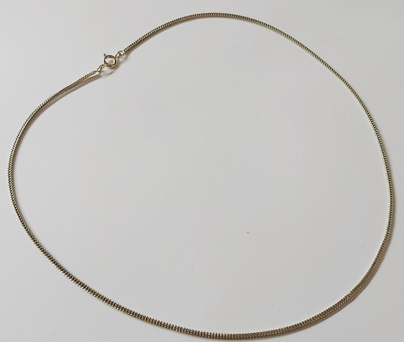 14K Solid Yellow Gold Vintage Snake Necklace Chain Length 45 cm / 17.75 inches