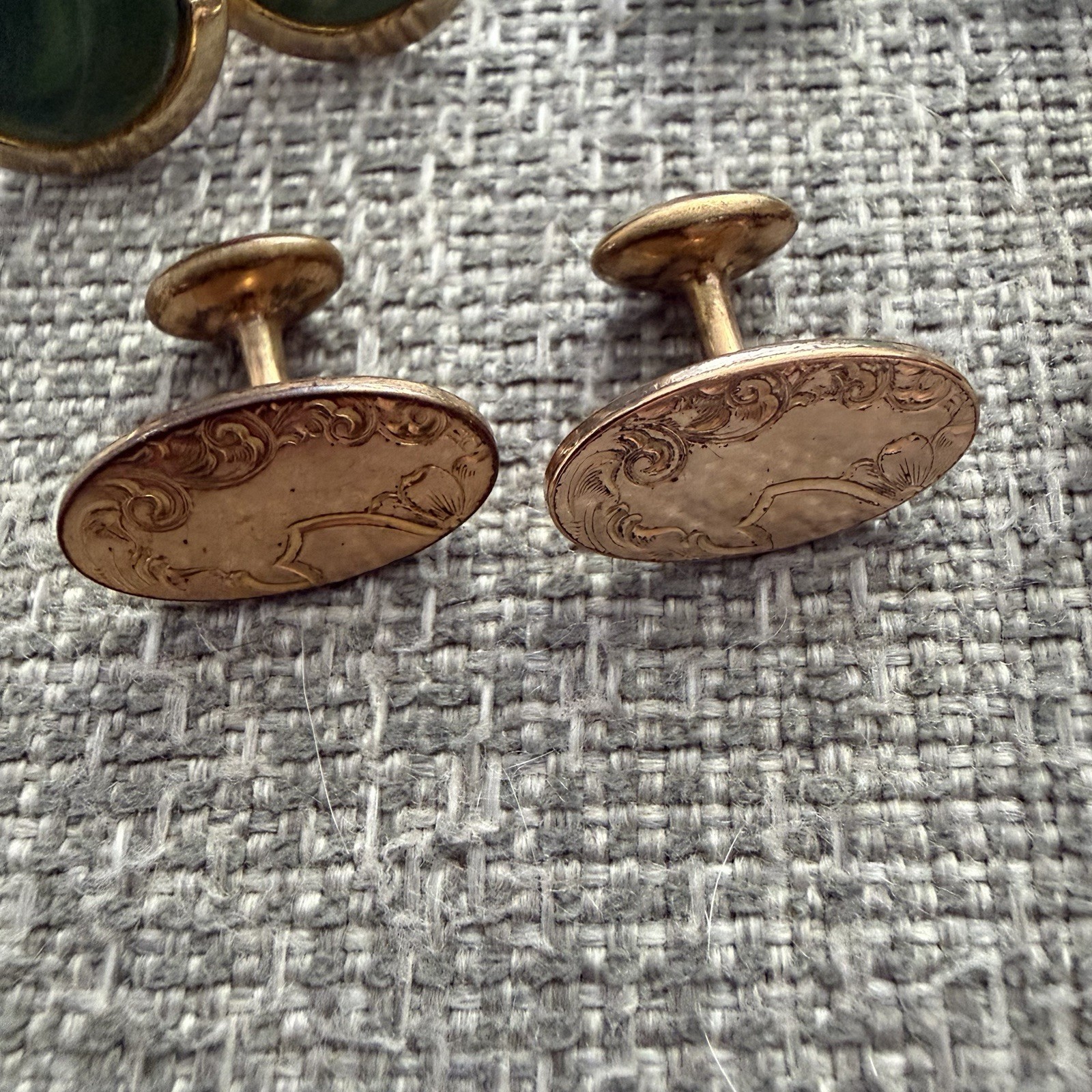 Vintage Men’s Cufflinks & Tie Tacks Lot – Damascene Swank Hickok Unmarked