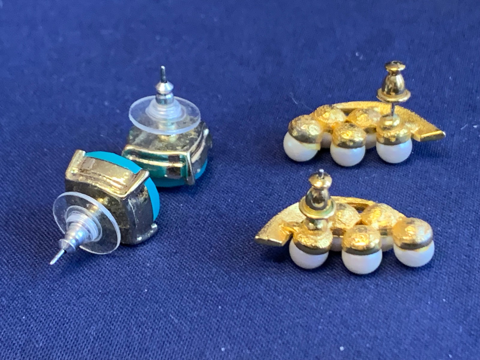 Vtg Earring Lot Costume Jewelry Monet LTR Avon Camphor Glass Enamel Faux Gems