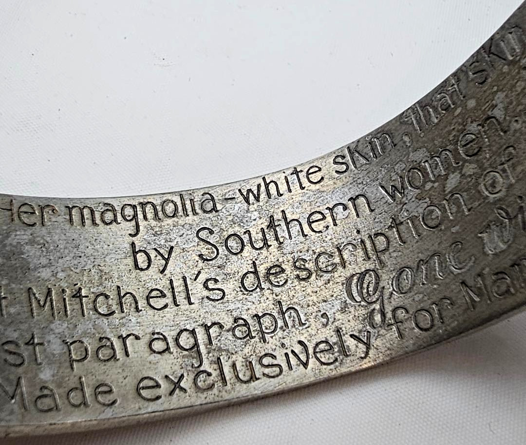 Martin Miazza Design Salisbury Pewter Cuff Bracelet Magnolia Gone with the Wind