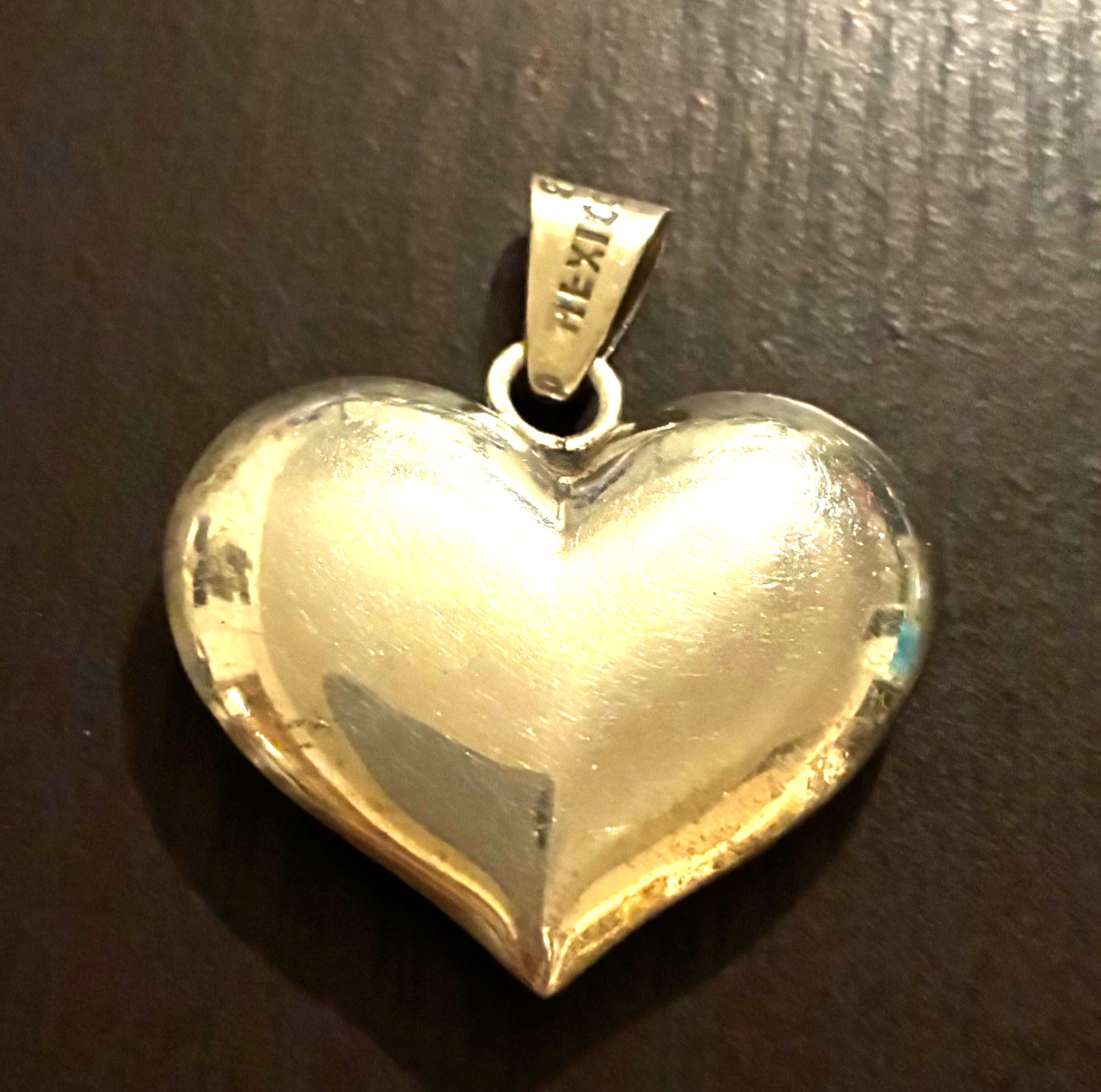 Vintage Sterling Siler Puff Heart Pendant
