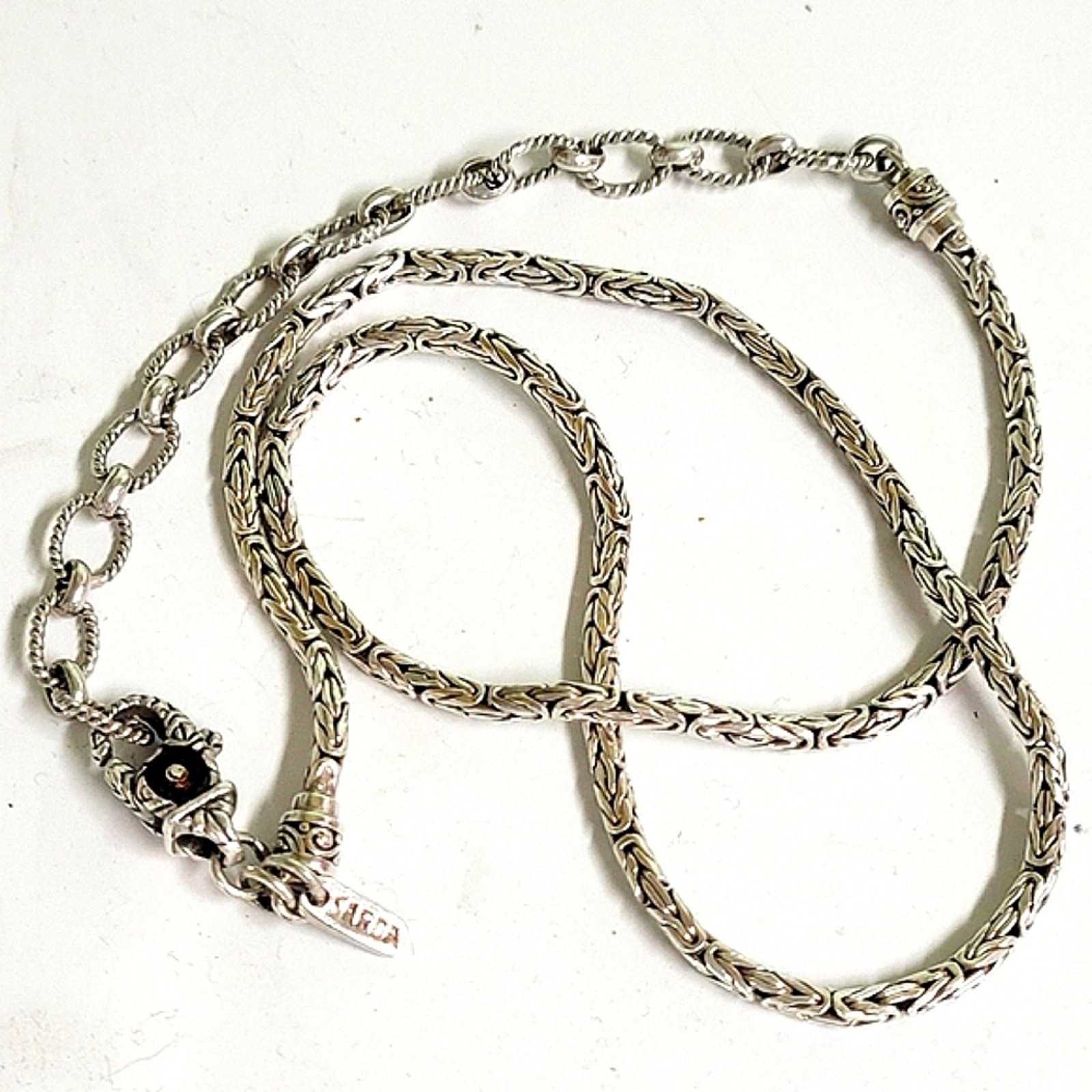 VTG SARDA STERLING SILVER 20.5 INCH NECKLACE 925 23.5g