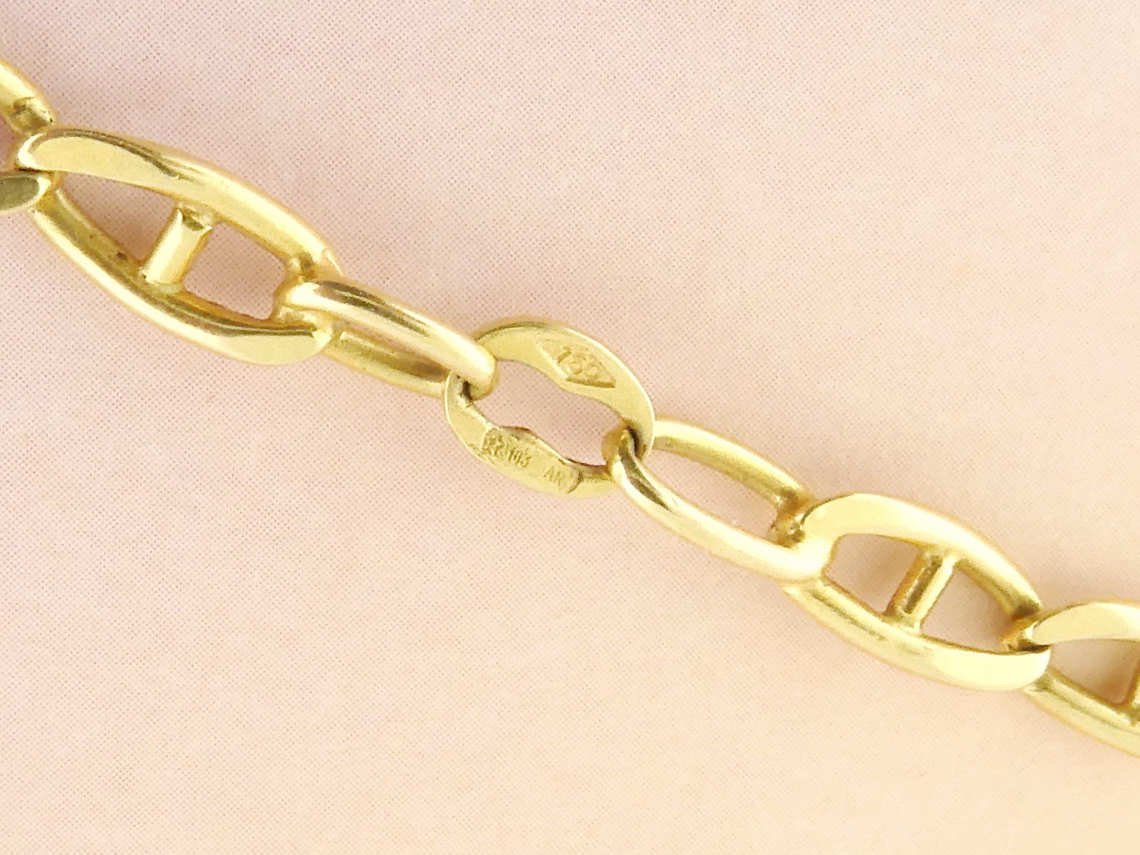 Estate Italian 18K Gold Solid Anchor Mariner 4.2mm /25″ Unisex Chain | 24.8grams