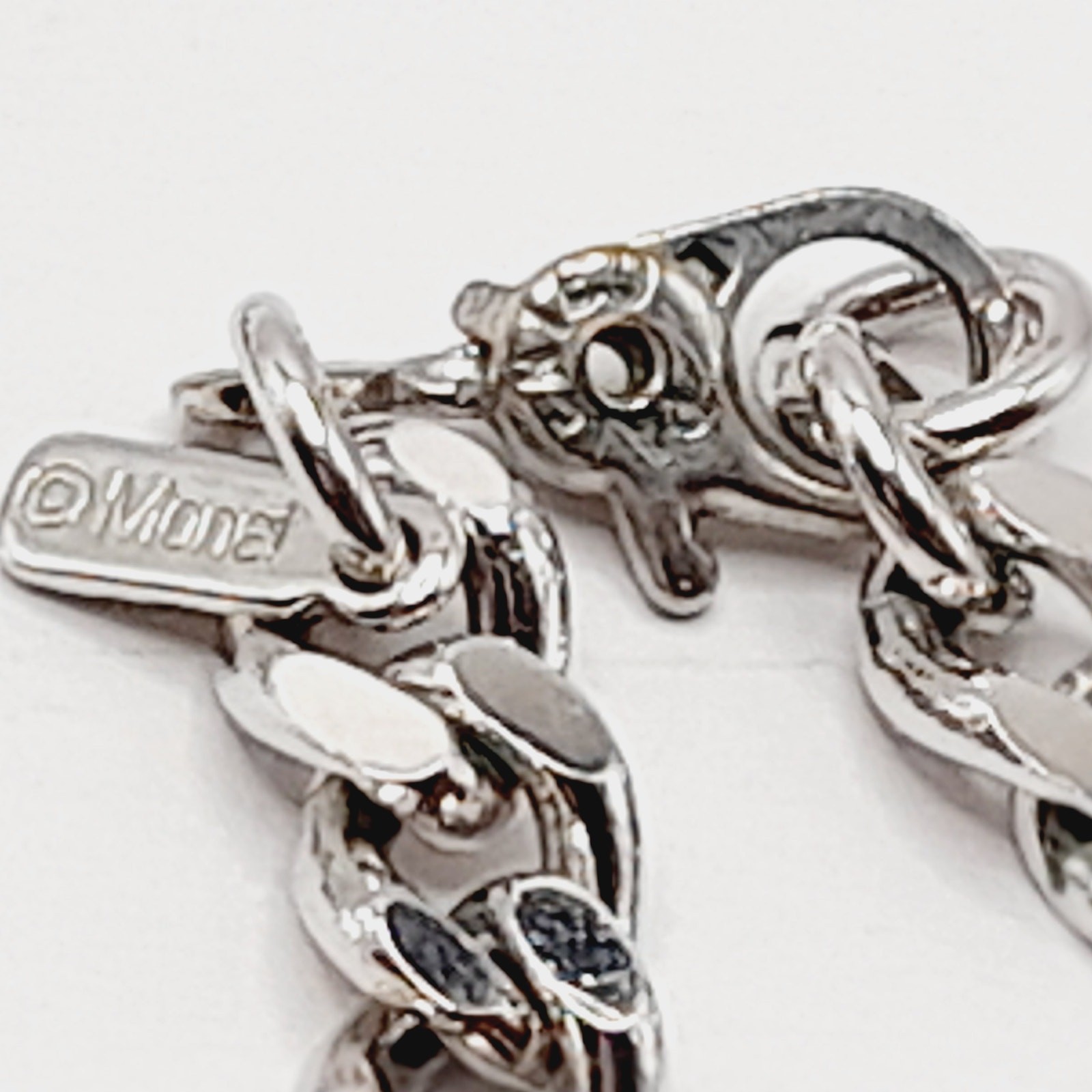 Vintage Monet Silver Tone Long Chain Necklace 30” Sister Clasp