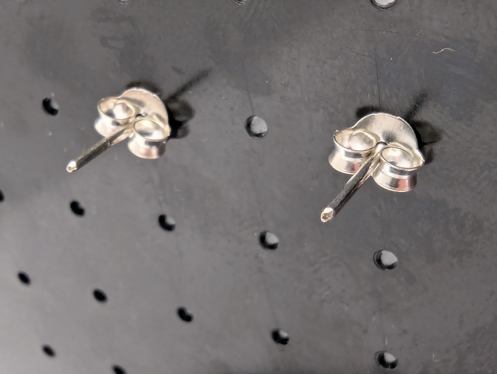 925 STERLING SILVER With LABRADORITE STONE POST / STUD EARRINGS. 17.5mm Long