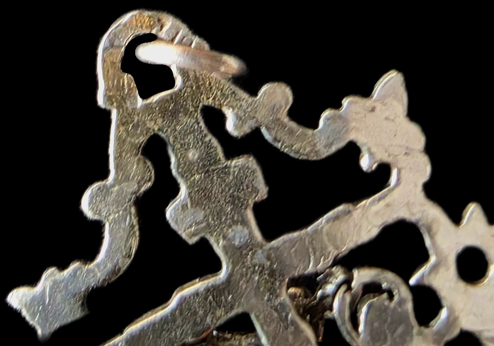 Fine Antique 19Th Century Silver Calvary Virgin Mary Jesus Pendant C 1875