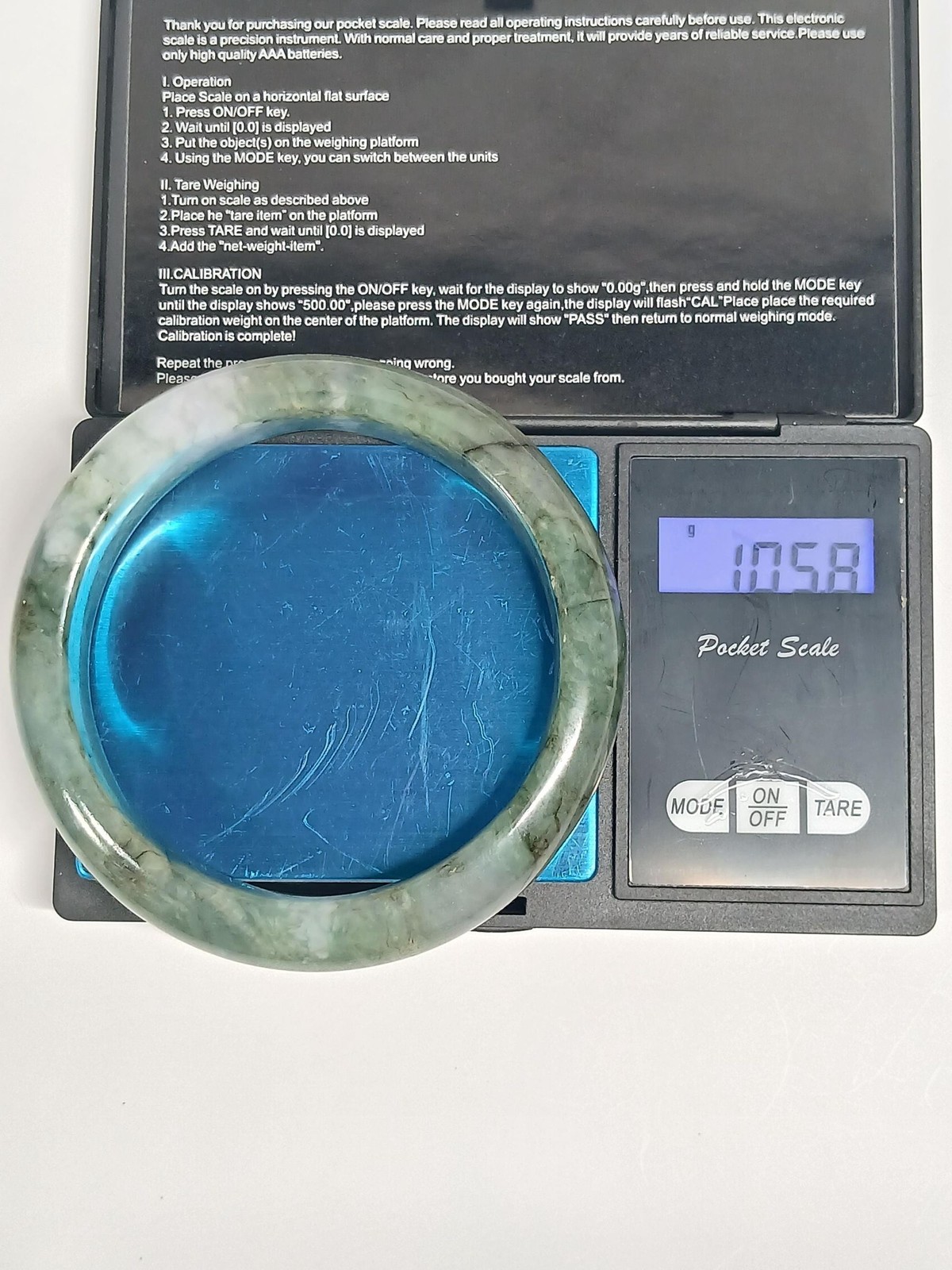 Emerald Vein Jadeite Bangle 67mm Deep Green Vivid Tone 105.8g