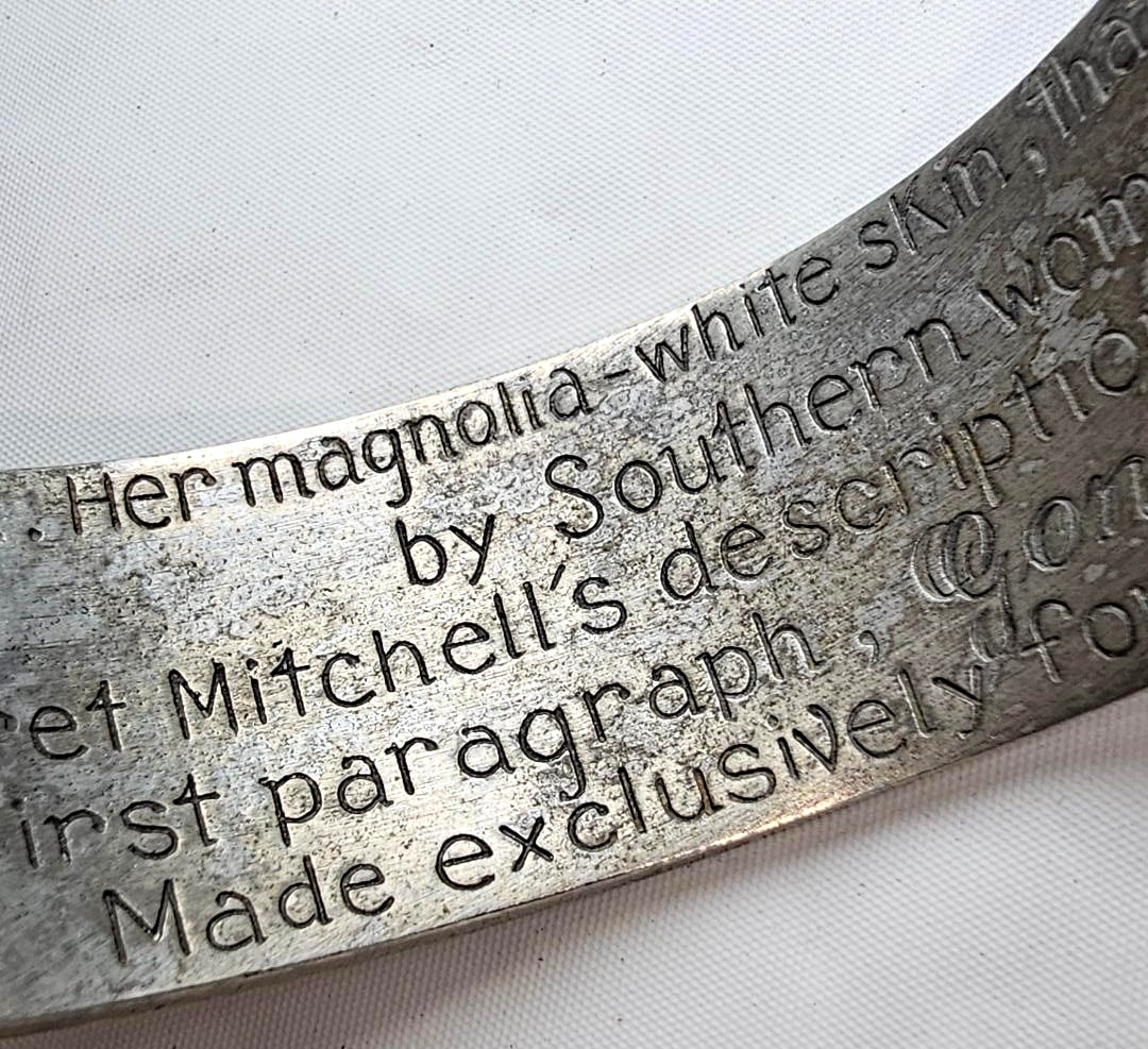 Martin Miazza Design Salisbury Pewter Cuff Bracelet Magnolia Gone with the Wind