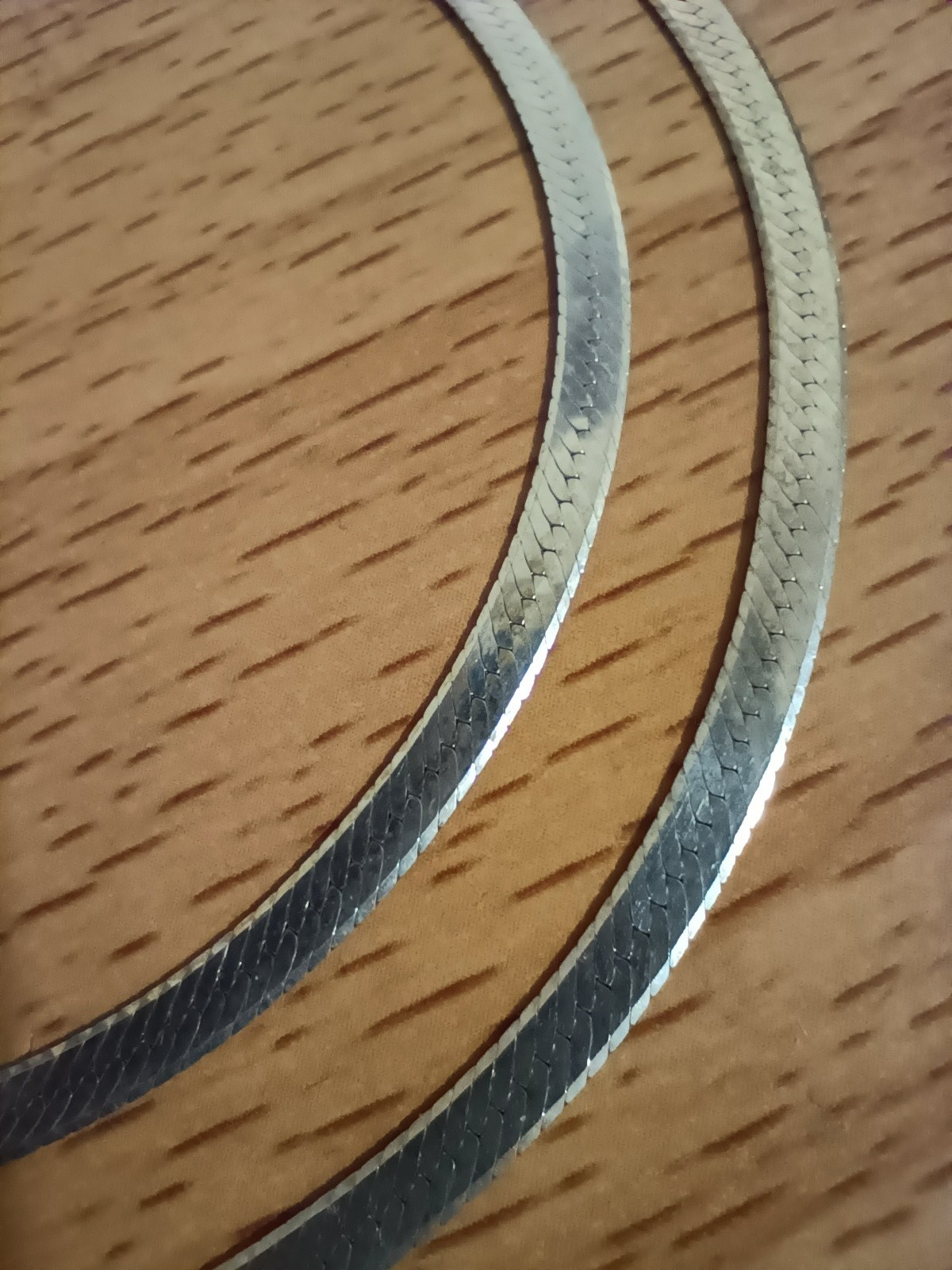 Vtg 925 Italian Italy Sterling Silver 3.5mm Herringbone Chain Necklace 20 1/4″