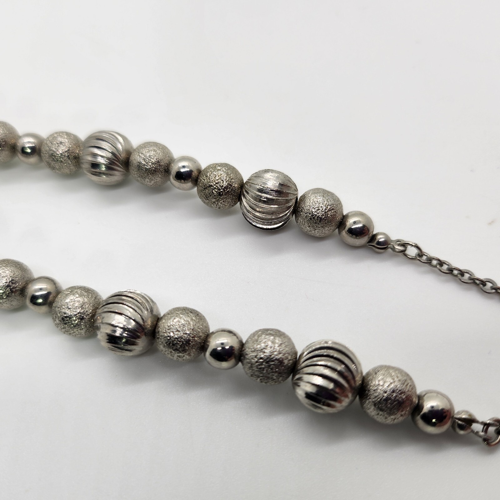 Monet – Silver Tone – Ball Necklace – See Photos For Size And Condition