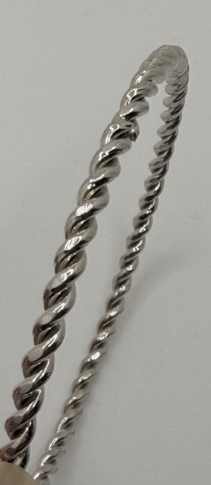 Vintage Sterling Silver Twist Bangle Bracelet Estate Jewelry