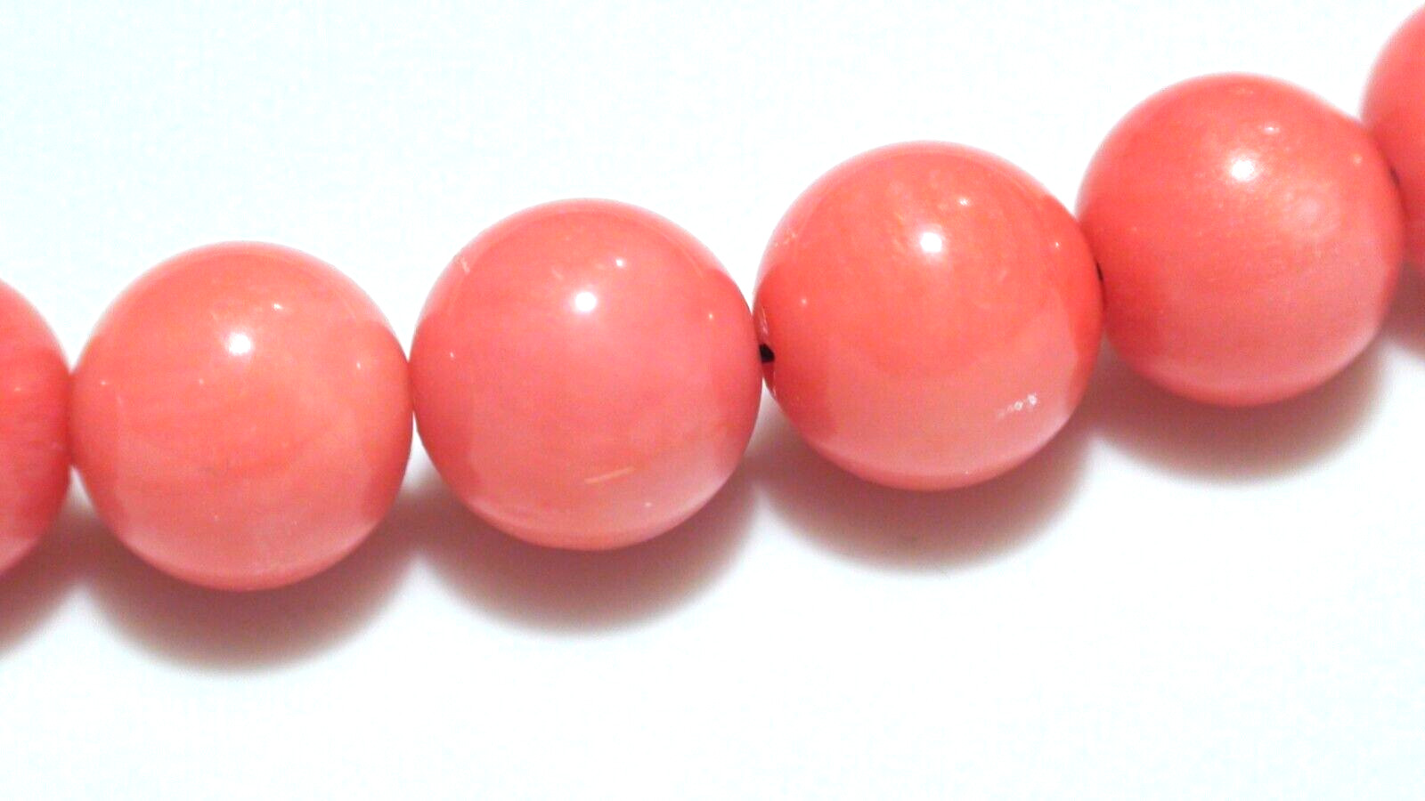 VINTAGE! 213.25ct 100% NATURAL PINK SALMON JAPANESE MOMO CORAL 925 SILVER CLASP