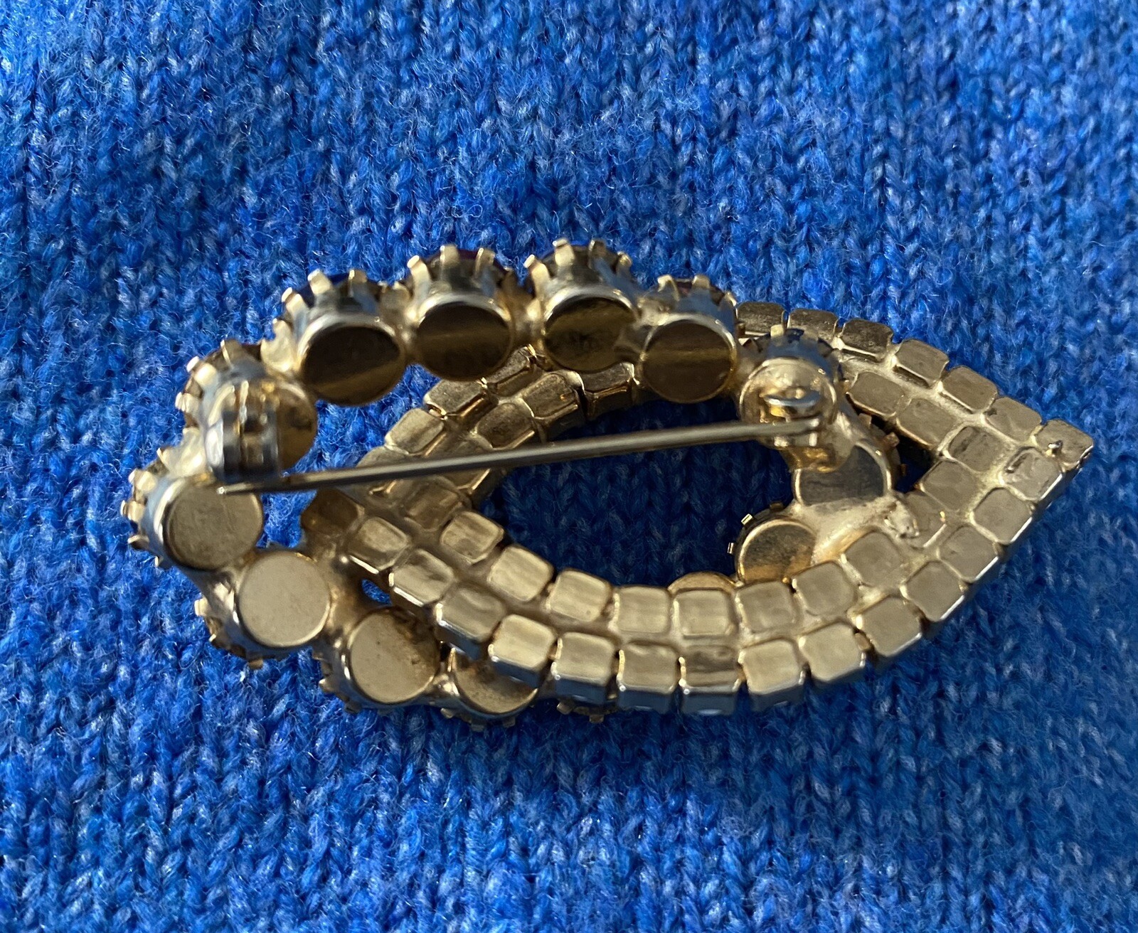 Purple Blue And White Stone Brooche . Unique