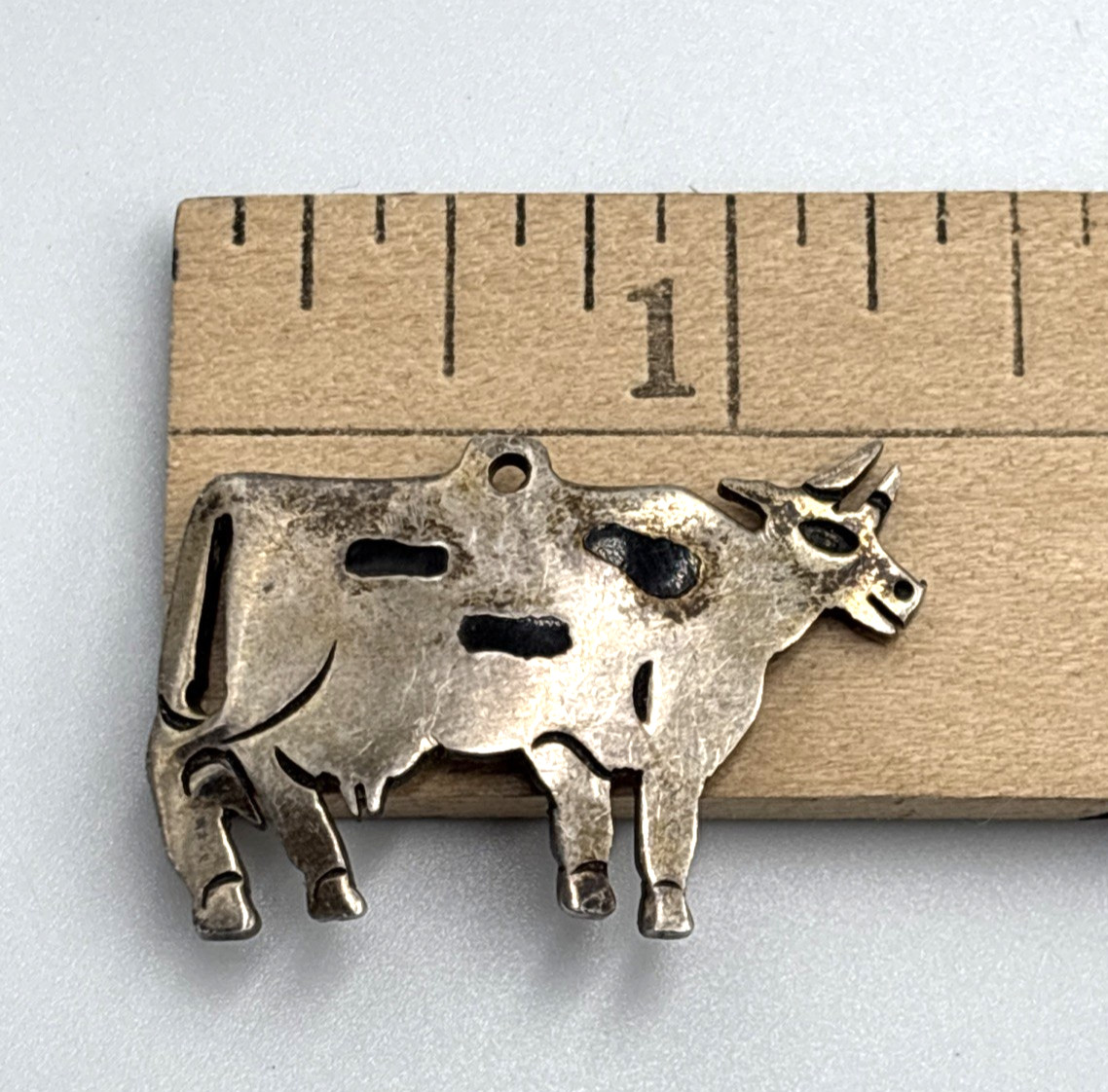 Vintage Mexico Cow Sterling Silver 925 charm/pendant 9.07 grams