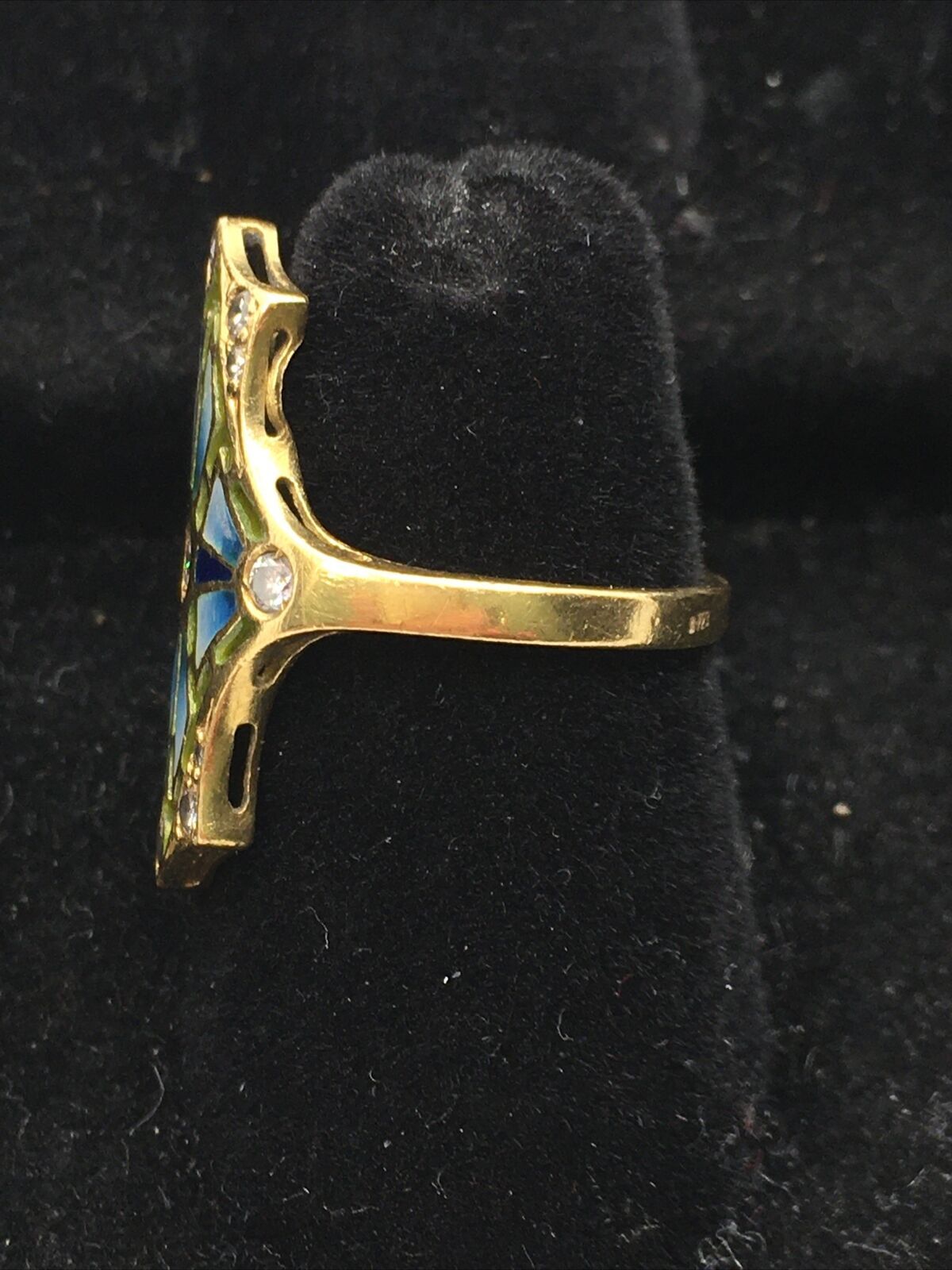 Vintage 18K Yellow Gold 0.35CTW Diamonds (SI; F) Handmade Ring 5gr. Size 7