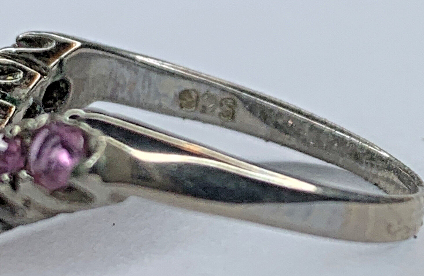VTG Nikolas Sterling 925 Emerald Ruby Sapphire Chevron V Stackable Rings SZ 6