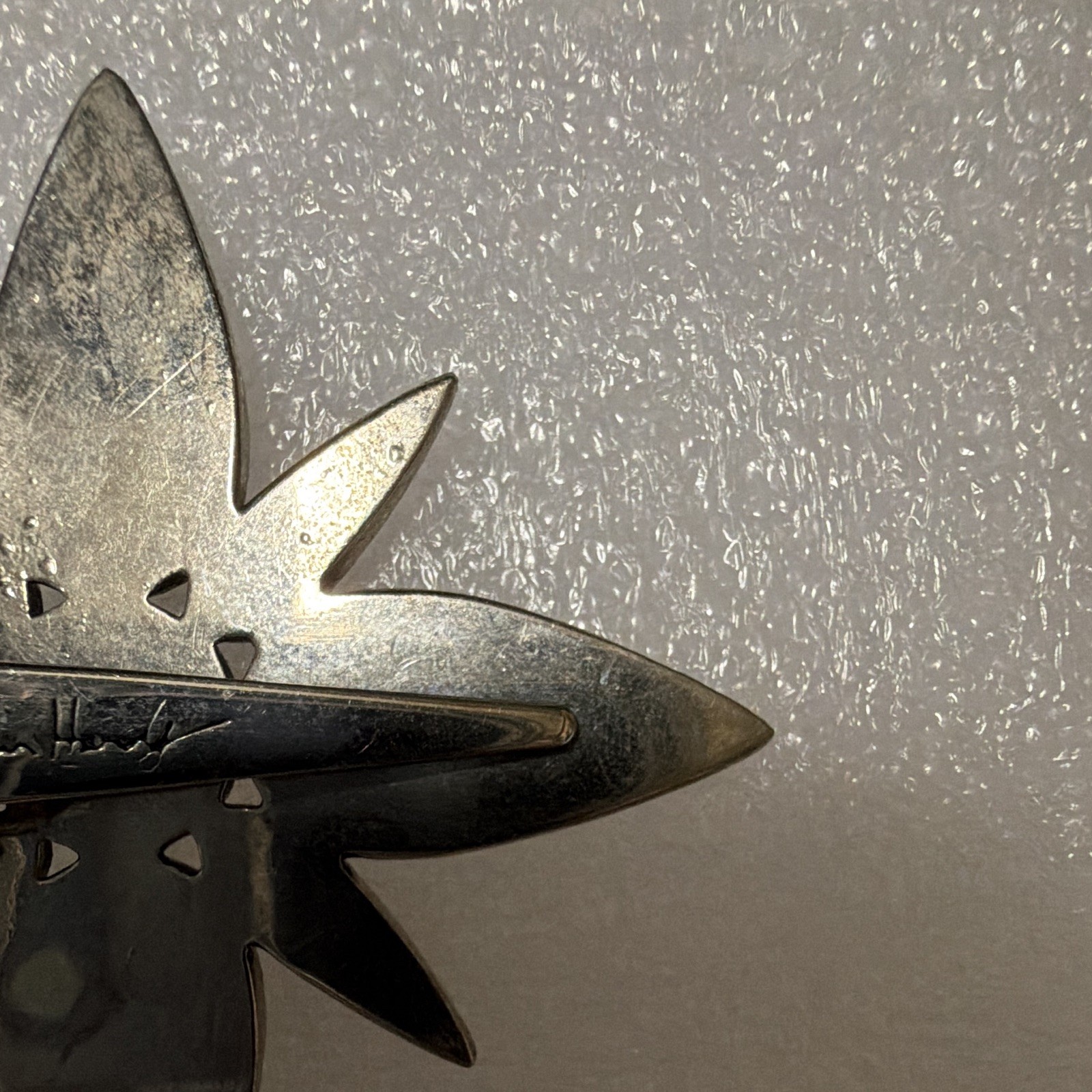 Vintage Signed John Hardy Starburst Bali Star Silver Tone Scarf Dress Clip