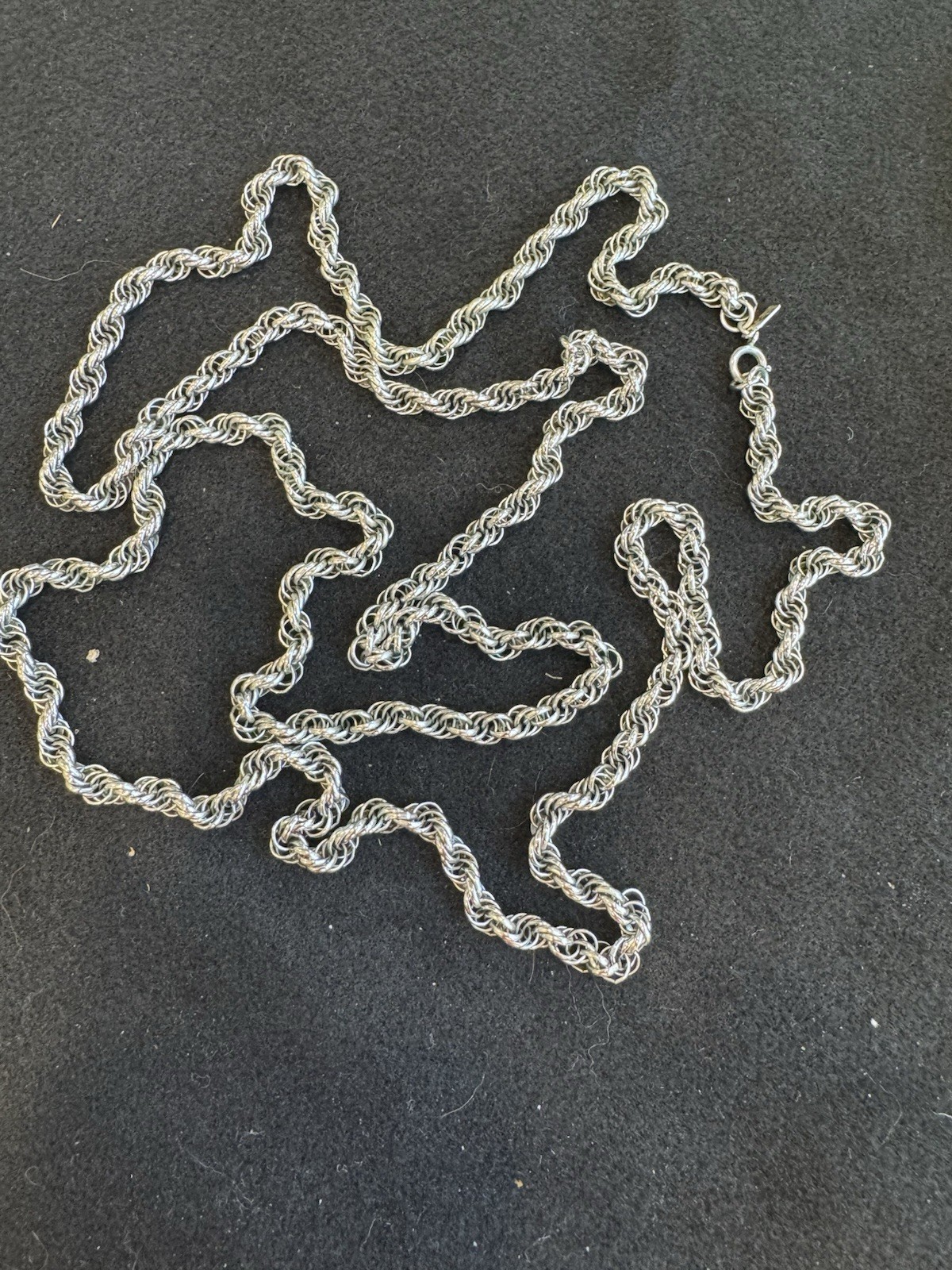 Vintage Silver Tone Monet 56” Chain Necklace