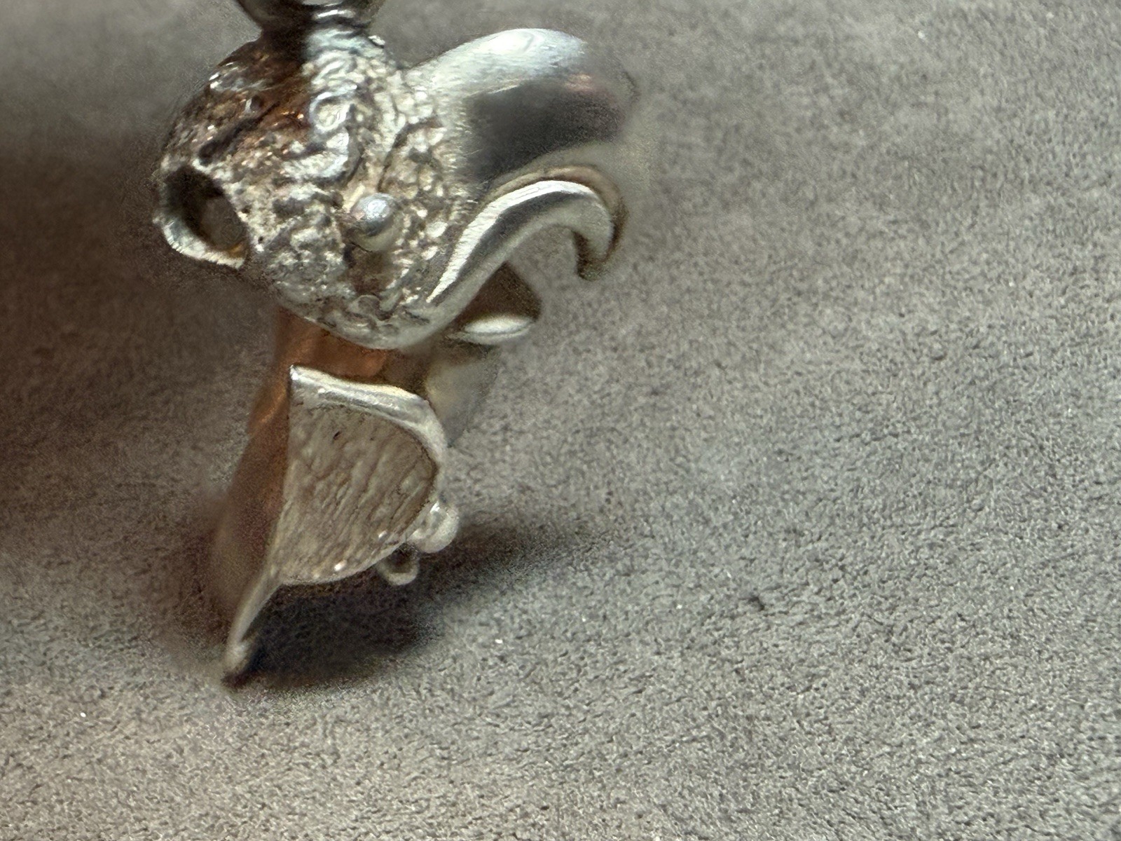 SIGI PENEDA Sterling Silver Parrot Bird Tropical 3d Handmade Necklace 25” LARGE