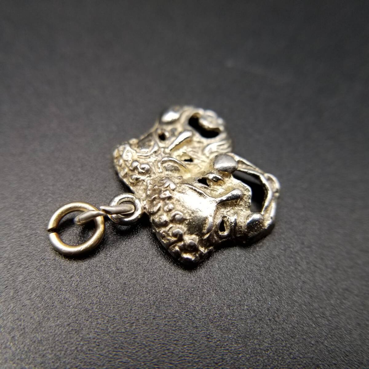 Two Face Smile/Sad Face Vintage Charm Silver Plated Pendant Head Sock and Baskin
