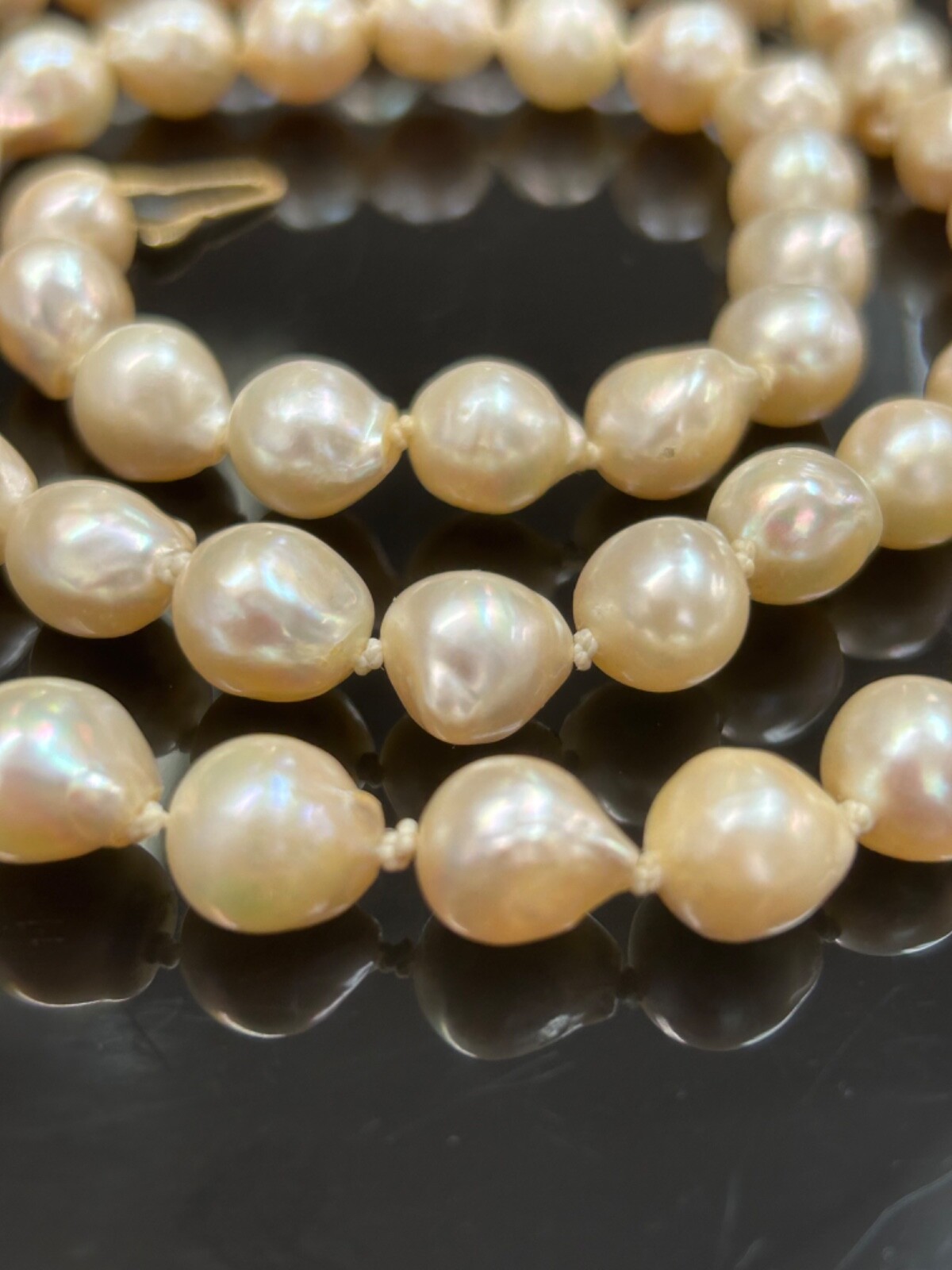Mikimoto Baroque South Sea Pearl Strand 14K Yellow Gold 30″ Necklace