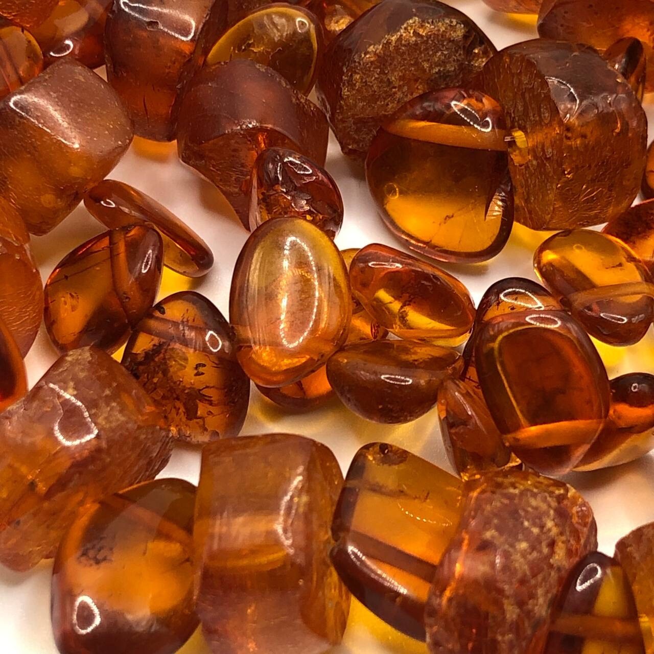 Vintage Soviet Amber Beads Necklace 76 gram