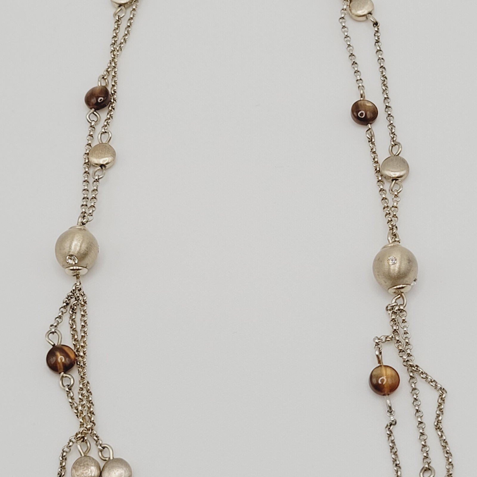 Monet Multi Strand Layer Floating Necklace Festoon Vintage Necklace 16 Inch