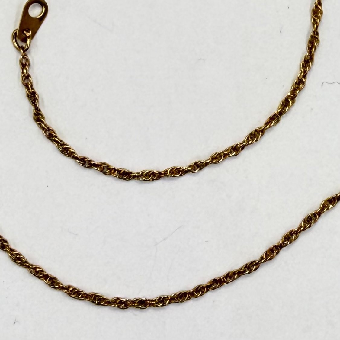 14K GE LIND Gold Electroplate Rope Chain Necklace 20″ Gift Box 1970s to 1990s