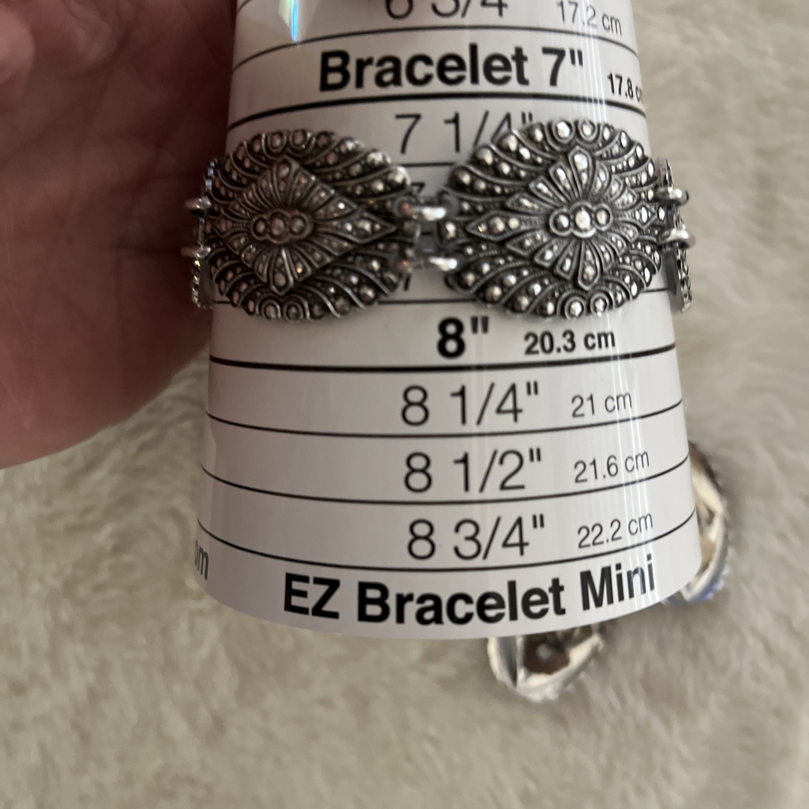 Vintage marcasite earrings and Bracelet Lightweight Made In Germany Lovely
