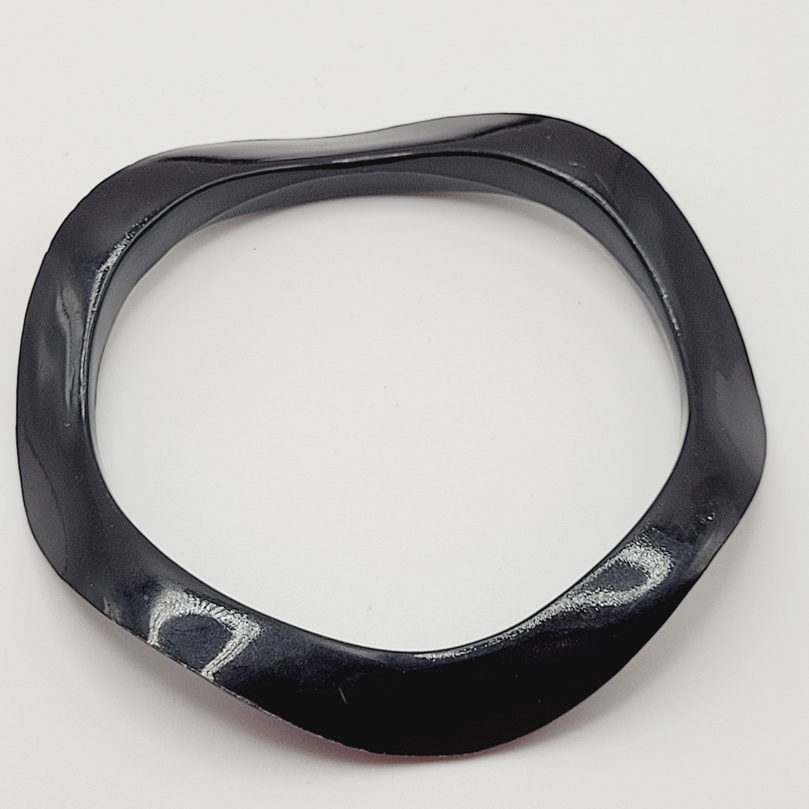 5 Black Color Different Shape Size Bangle Bracelet Retro Style Vintage 1980s
