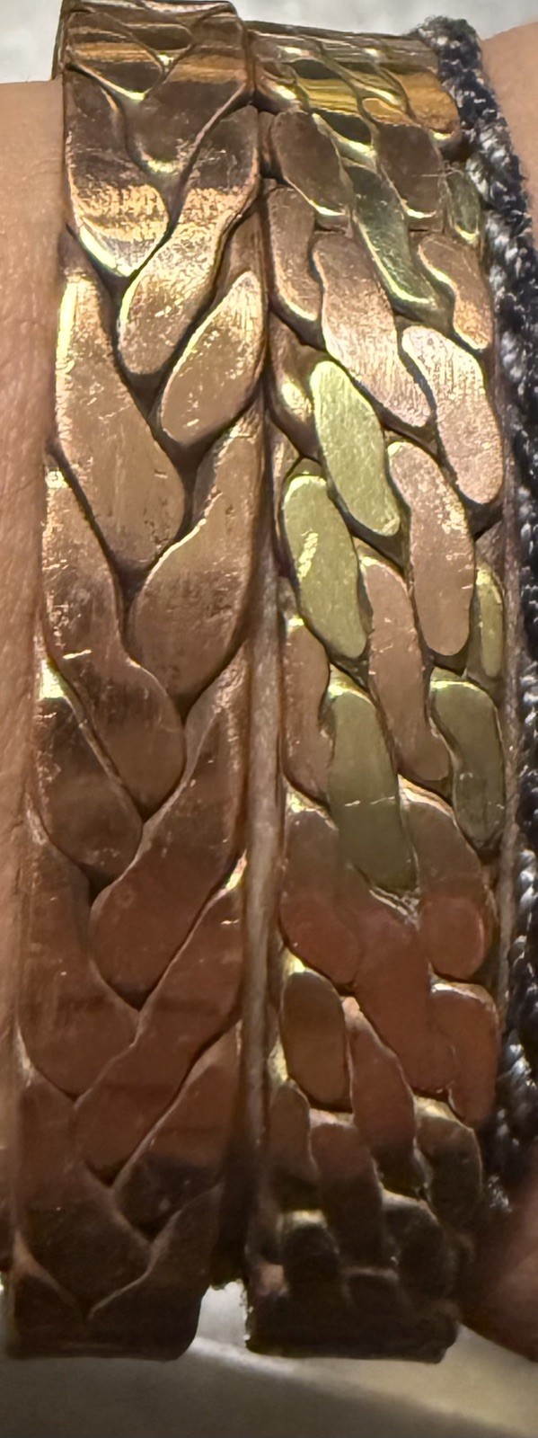 Copper & brass interlaced Moroccan bracelet