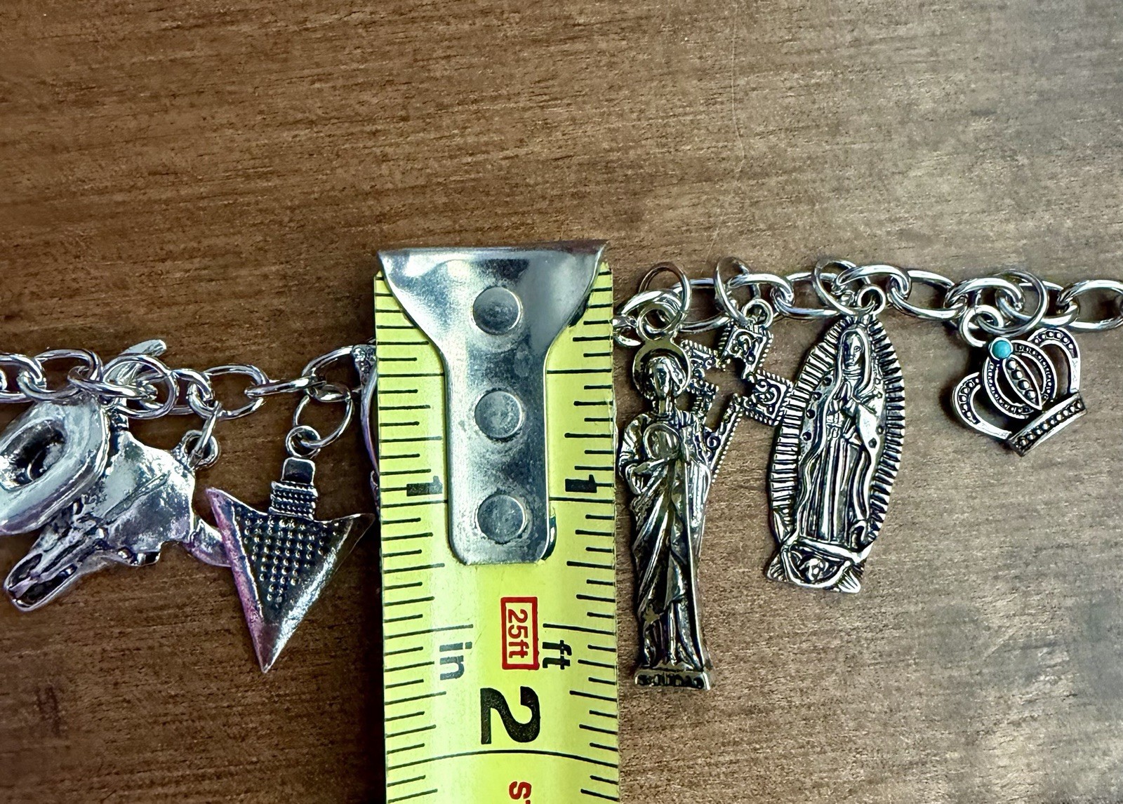 Silver Charm Bracelet 🌵Western Cowboy South West Texas Mexican Spiritual Theme